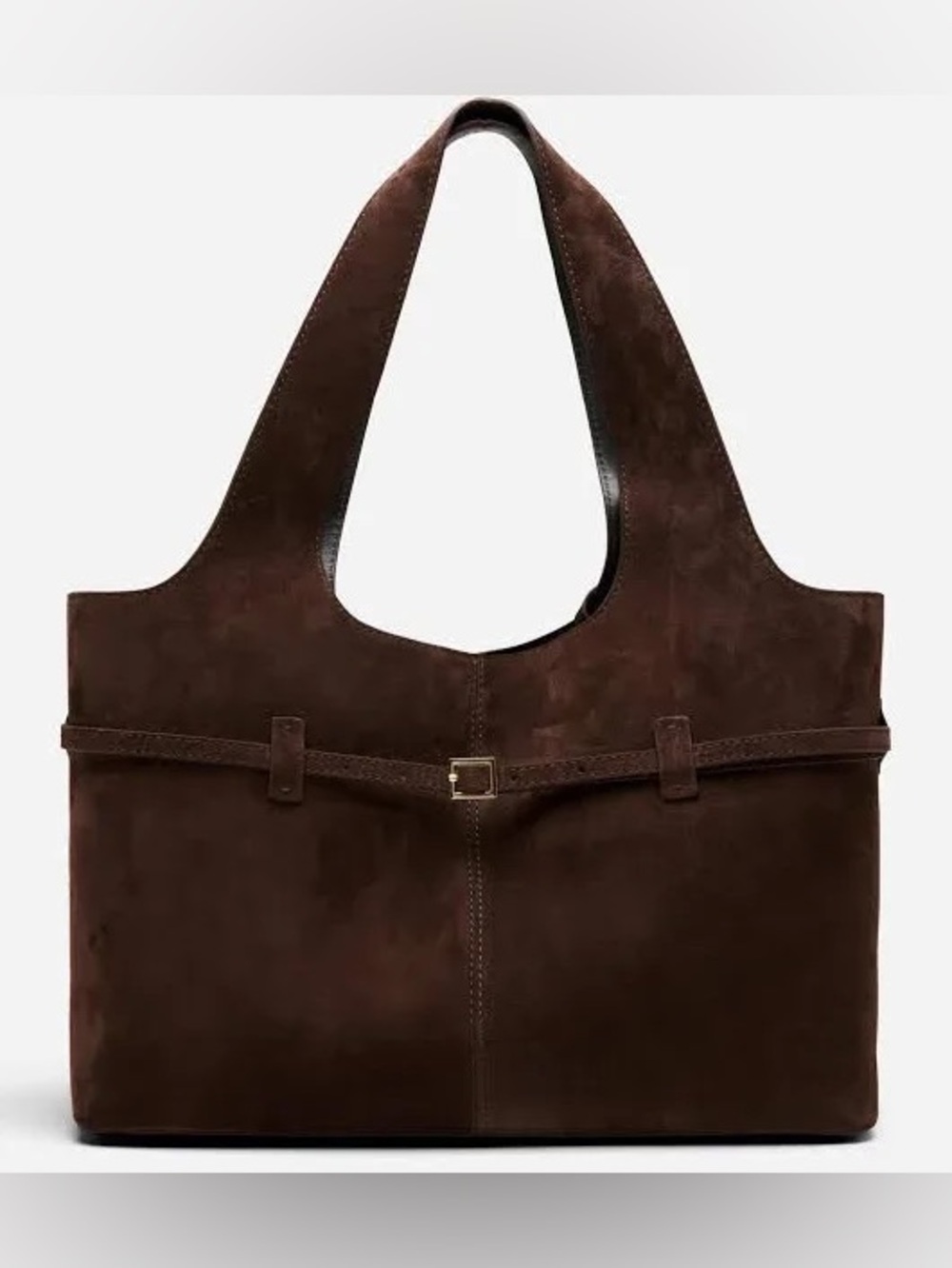 Manu Atelier Cambon Cabas Suede Tote Bag